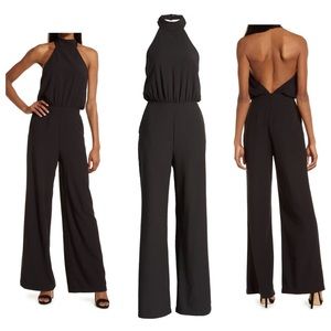 NWT Lulu’s black Moment for Life Halter Jumpsuit
